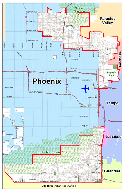 Phoenix City Council District Map 1754