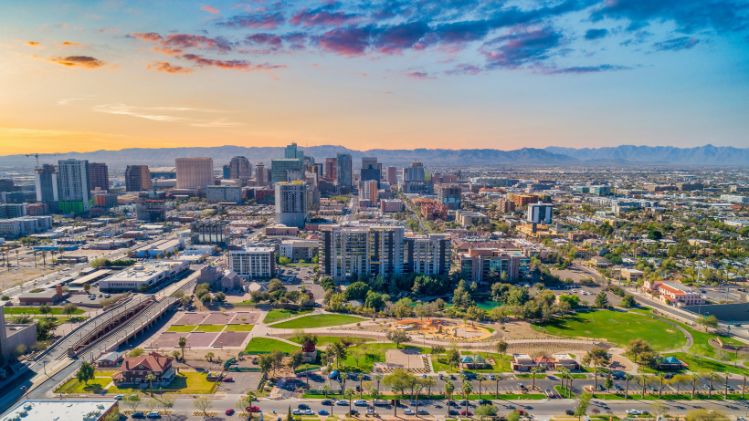 Skyline view of downtown Phoenix