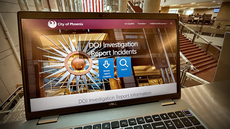 DOJ Investigation Report Incidents Website