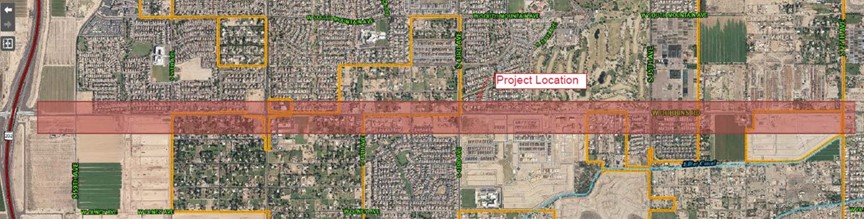 Project Area Map - Dobbins Road from Loop 202 to 27th Avenue